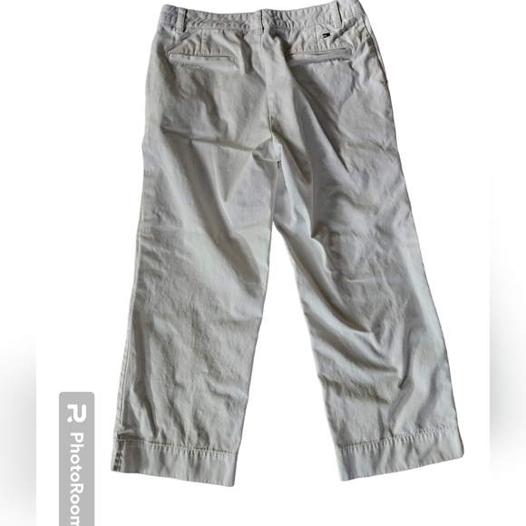 TOMMY HILFIGER White Cropped Wide Leg Pants | SZ 6 - Picture 2 of 11